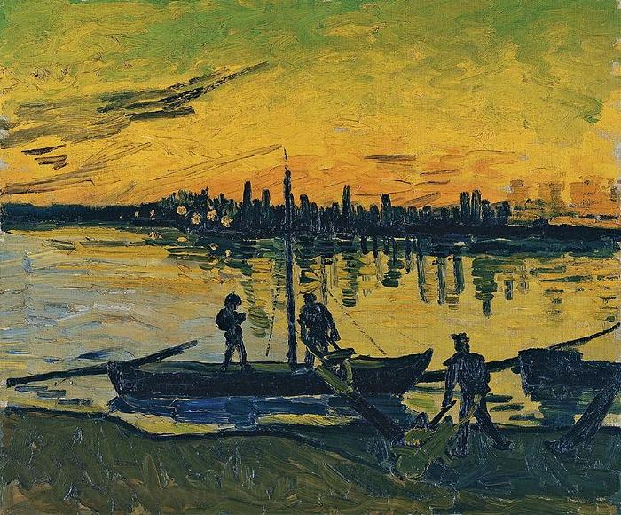 Vincent Van Gogh Downloaders in Arles France oil painting art